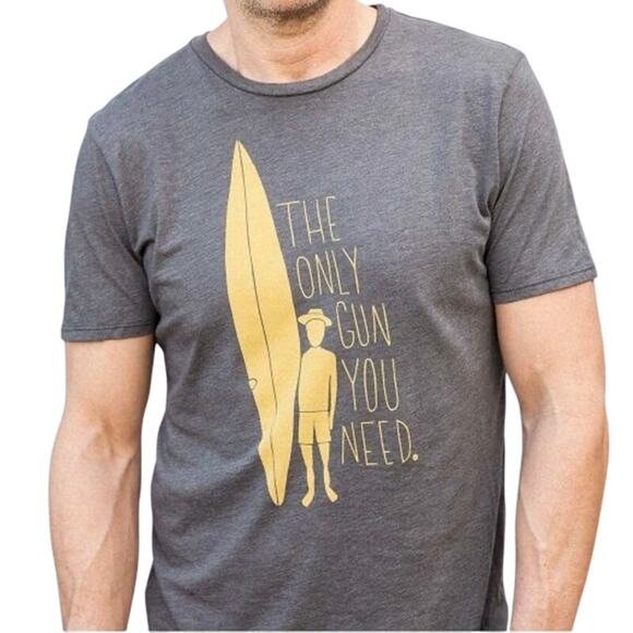 OUTERKNOWN The Only Gun You Need Tee in Gray Size XL New with Tag MSRP $38 - Picture 1 of 6